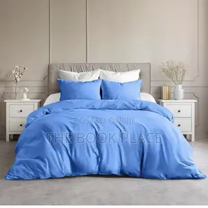 Sky Blue Plain Bedding Set
