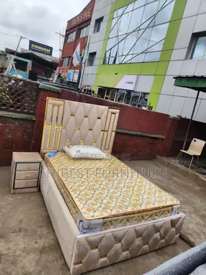 Quality 4.5by6 Upholstery Padded Bed Frame With One Bed Side