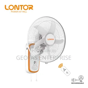 Lontor Standard Rechargeable Wall Fan With Remote 16 Inch