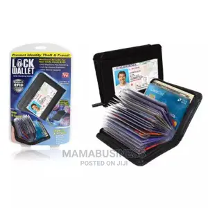 Lock Wallet RFID Blocking Wallet - Black
