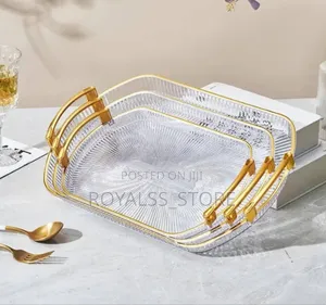 3in1 Luxury Acrylic Serving Tray Set