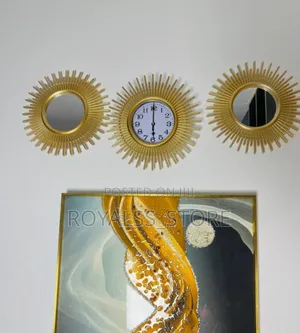 Modern Decorative Mirror With Clock
3 Set