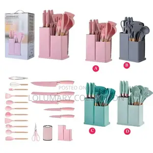 19pcs Silicone Cooking Spoon Set Non Stick Cooking Spoon Set