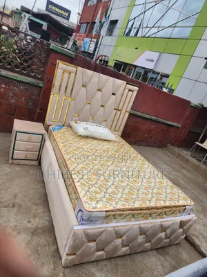 Quality 4.5by6 Upholstery Padded Bed Frame With One Bed Side