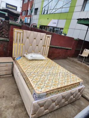 Quality 4.5by6 Upholstery Padded Bed Frame With One Bed Side