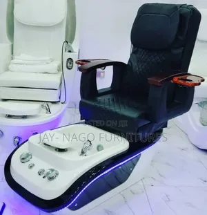Executive Standard Leather Pedicure Chair With Basin