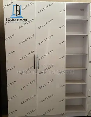 A Solid HDF 4ft Wardrobe With Rack