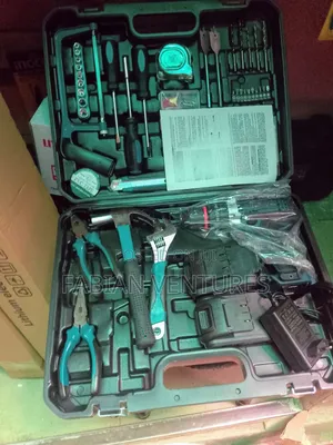 Set of Tools Box With Battery Drill Machine Bosch