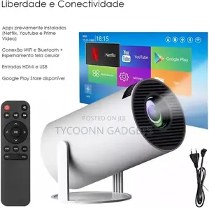New Hy300 5g Wifi 6 Bt 5.0 Android 12 Portable Projector,