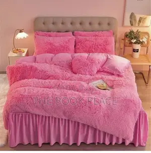 Fur Thick Duvet Pink Bedding Set