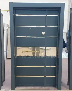Gray With Gold Chrome Luxury Door 4ft