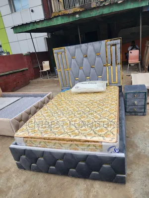 Quality 4.5by6 Upholstery Padded Bed Frame With One Bed Side