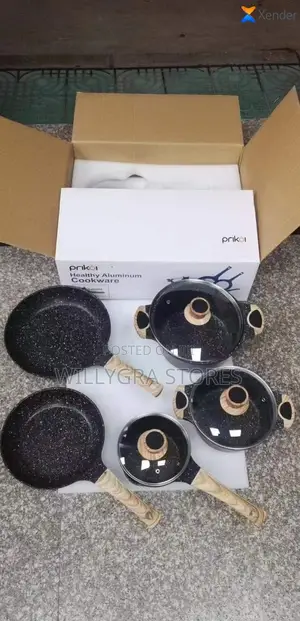Prikoi Cookware Set, Non Stick Coating Long Lasting Marble