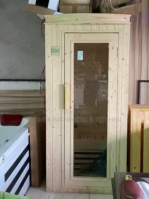 Wooden Saunas With Stone And Stove.