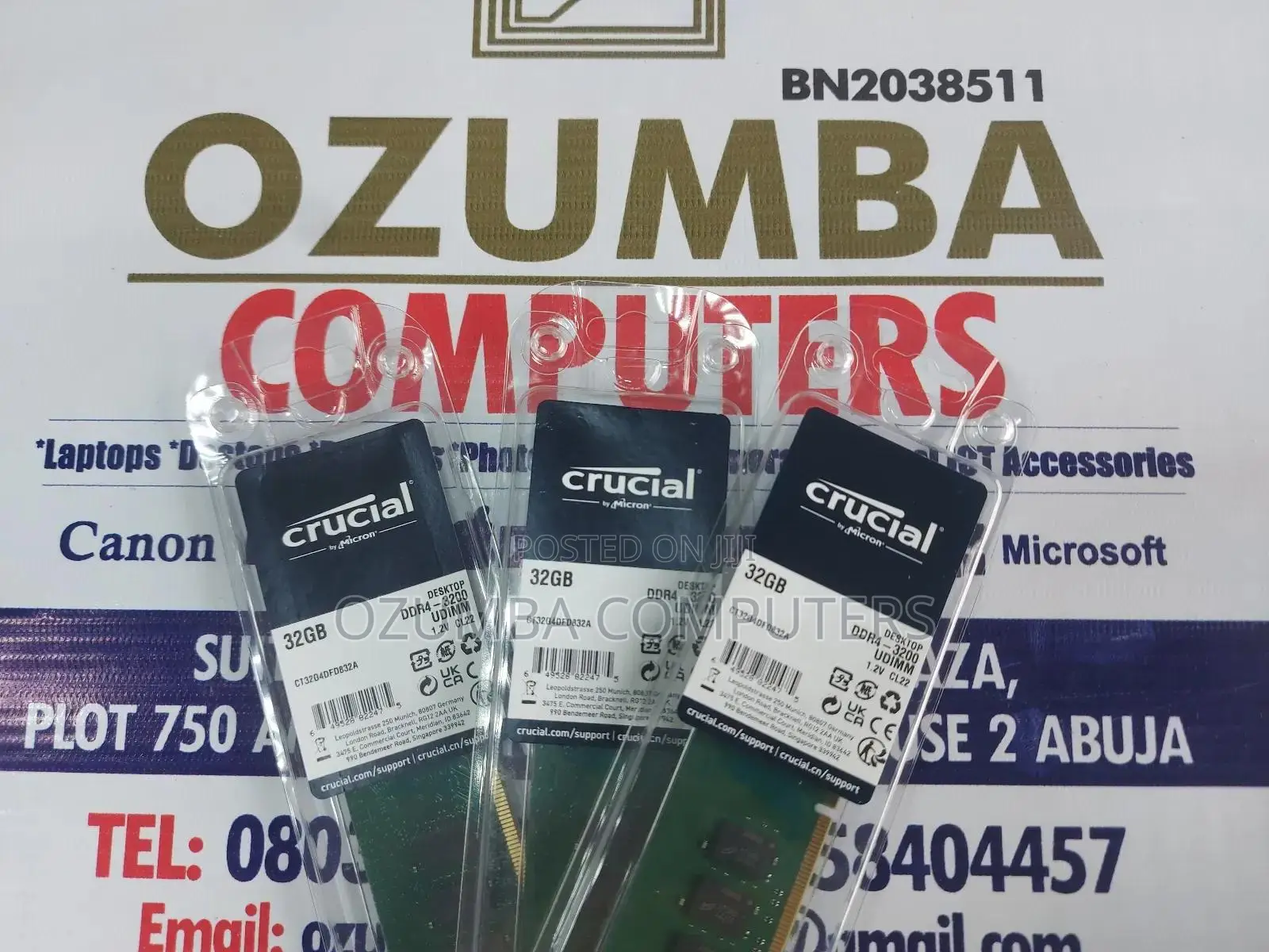 Crucial Desktop Ram 32gb