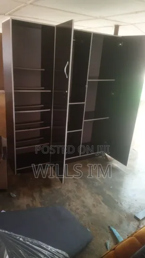 Black Colored Master Wardrobe With Shoe Racks (6 by 6 Feet)