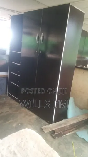 Black Colored Master Wardrobe With Shoe Racks (6 by 6 Feet)