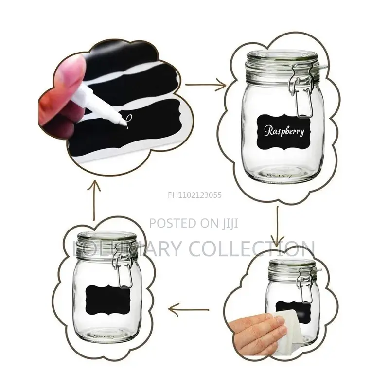 100pcs Jar Label Sticker With Pen