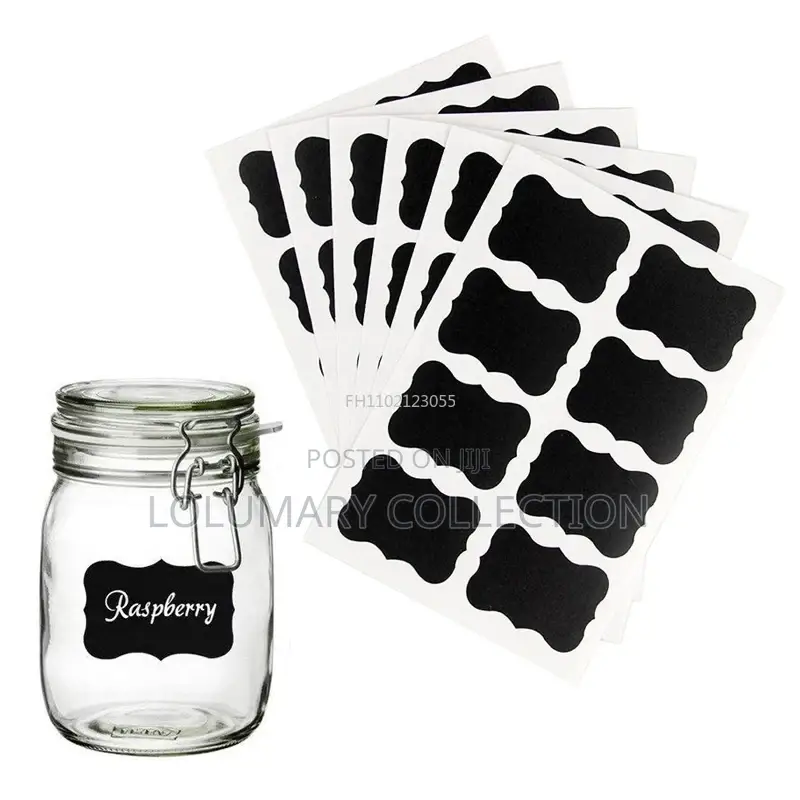 100pcs Jar Label Sticker With Pen