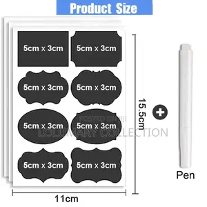 100pcs Jar Label Sticker With Pen