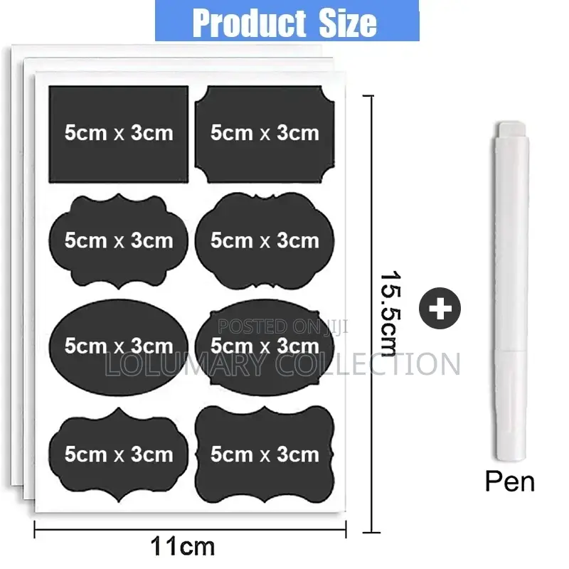 100pcs Jar Label Sticker With Pen