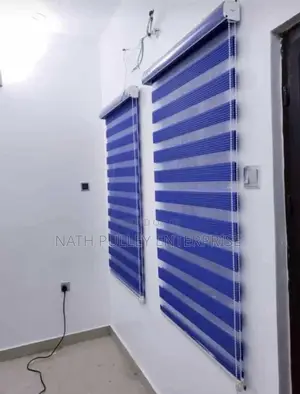 Steps/Plain Blue Day and Night Blinds
