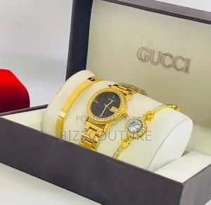 Original Gucci Fully Box Gold Chain Watch Is Available Now