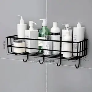 Bathroom Shelves Iron No-Drill Wall Mount Shelf Shower.