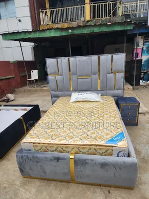 Quality 4.5by6 Upholstery Padded Bed Frame With One Bed Side