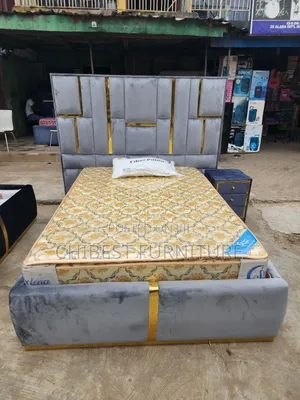 Quality 4.5by6 Upholstery Padded Bed Frame With One Bed Side