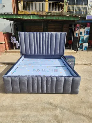 Quality 6by6 Upholstery Padded Bed Frame With One Bed Side