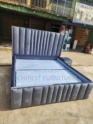 Quality 6by6 Upholstery Padded Bed Frame With One Bed Side