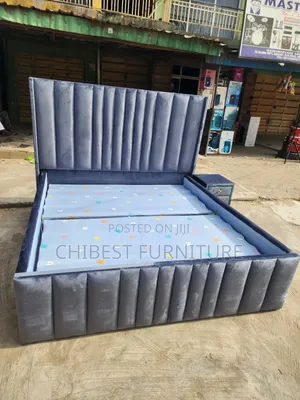 Quality 6by6 Upholstery Padded Bed Frame With One Bed Side