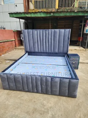 Quality 6by6 Upholstery Padded Bed Frame With One Bed Side