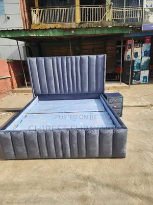Quality 6by6 Upholstery Padded Bed Frame With One Bed Side