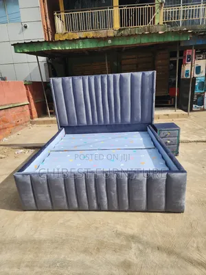 Quality 6by6 Upholstery Padded Bed Frame With One Bed Side