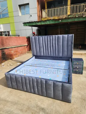 Quality 6by6 Upholstery Padded Bed Frame With One Bed Side