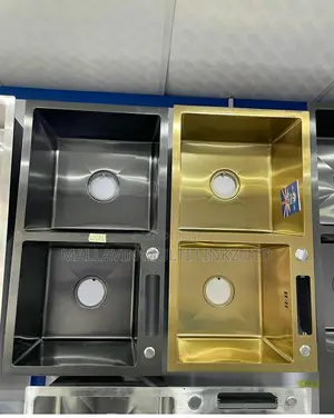 Double Bowl Kitchen Sinks Gold