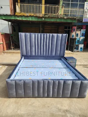 Quality 6by6 Upholstery Padded Bed Frame With One Bed Side