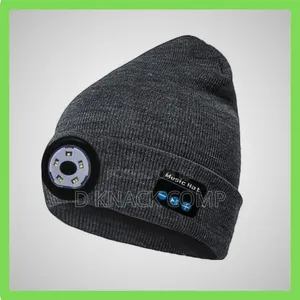 Beanie Hat With Led Headlight Bluetoth Headpset Rechargeable