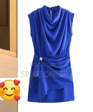 Ultra Vvip: Luxury Blue Short Gown