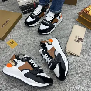 Original Rd Check Burberry Vintage Leather Sneakers