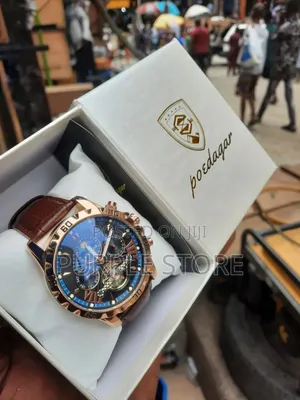 Poedagar Automatic Chronograph Leather Watch