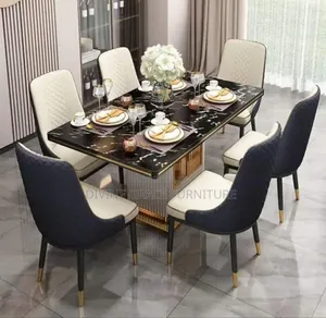 Marble Top Dining Table With 6 Chairs