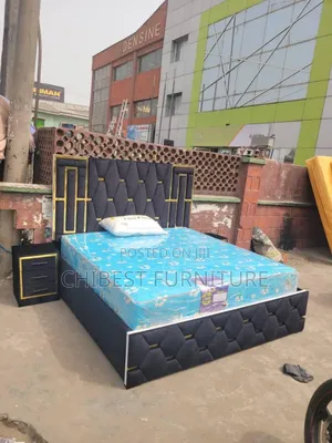 Quality 6by6 Upholstery Padded Bed Frame With Two Bed Sides