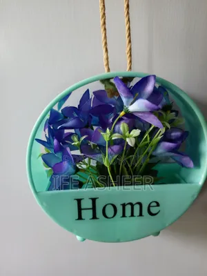 Hanging Home Flower Vase With Rose Flowers