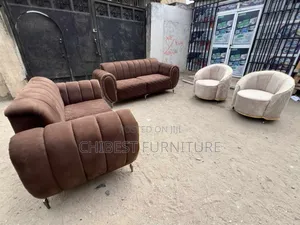Complete Set of 7 Seaters Upholstery Padded Sofa Chair