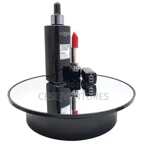 "Dual-Powered 360° Rotating Display Stand, High-Capacity