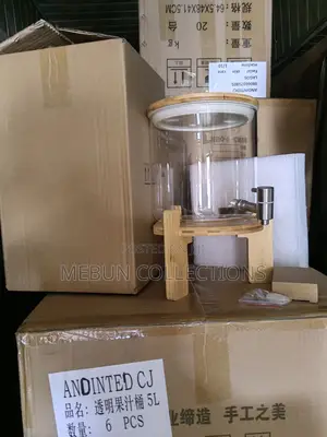 5l Borosilicate Glass Beverage And Juice Dispenser