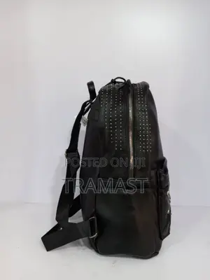 Leather Back Pack Black